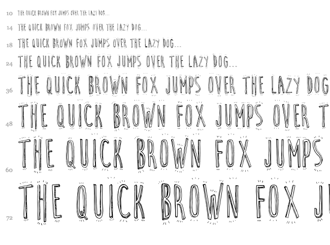Cute Cartoon font waterfall